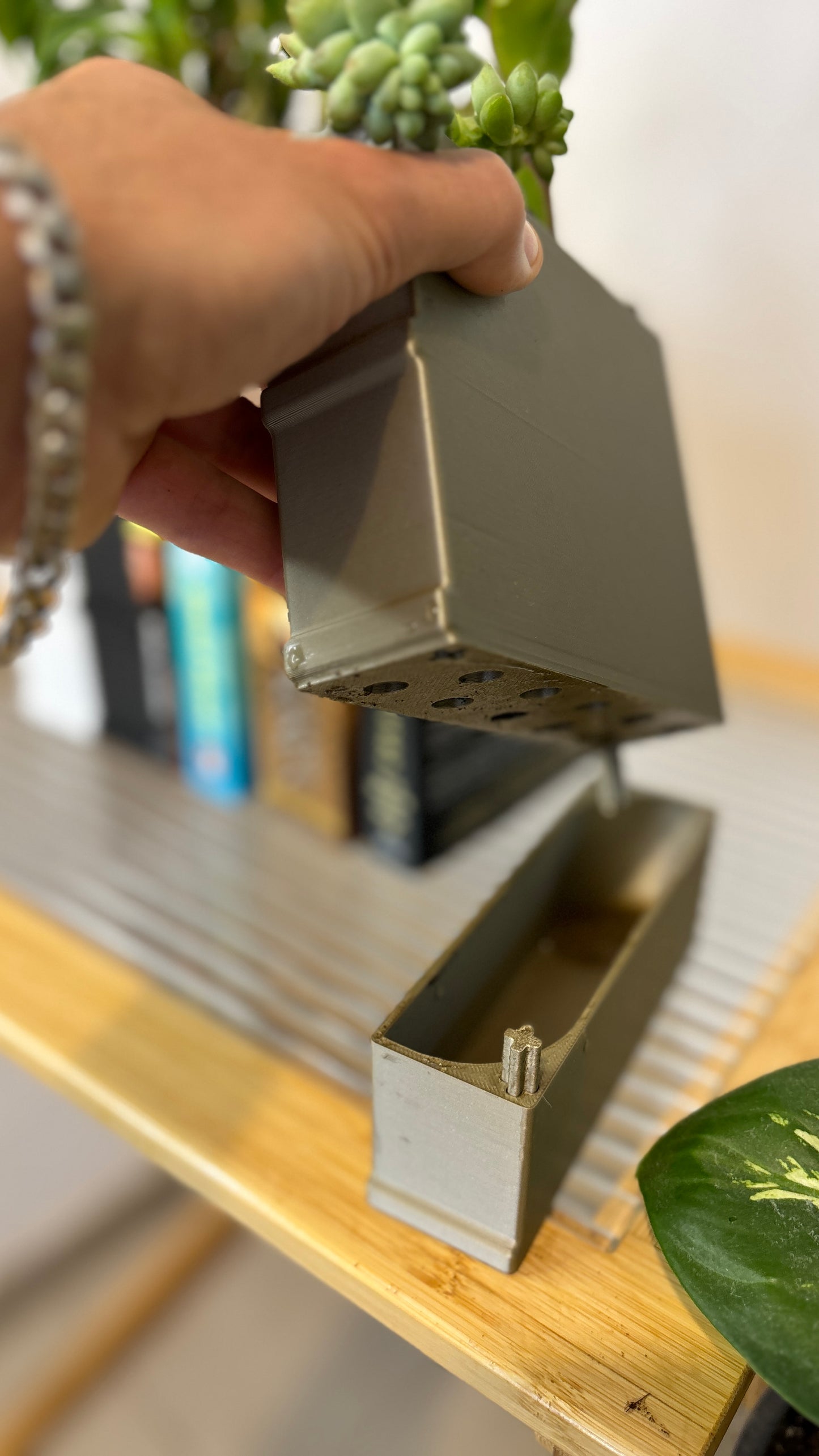 Book Shaped Book End Planters