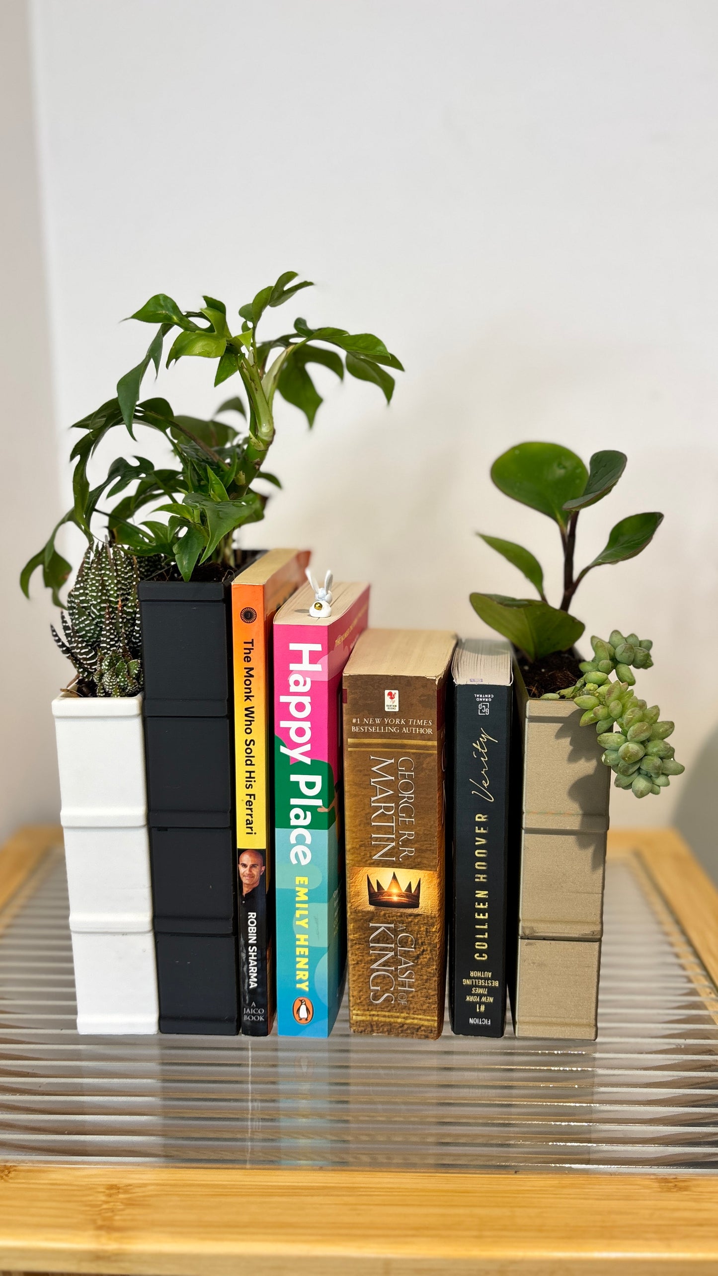 Book Shaped Book End Planters